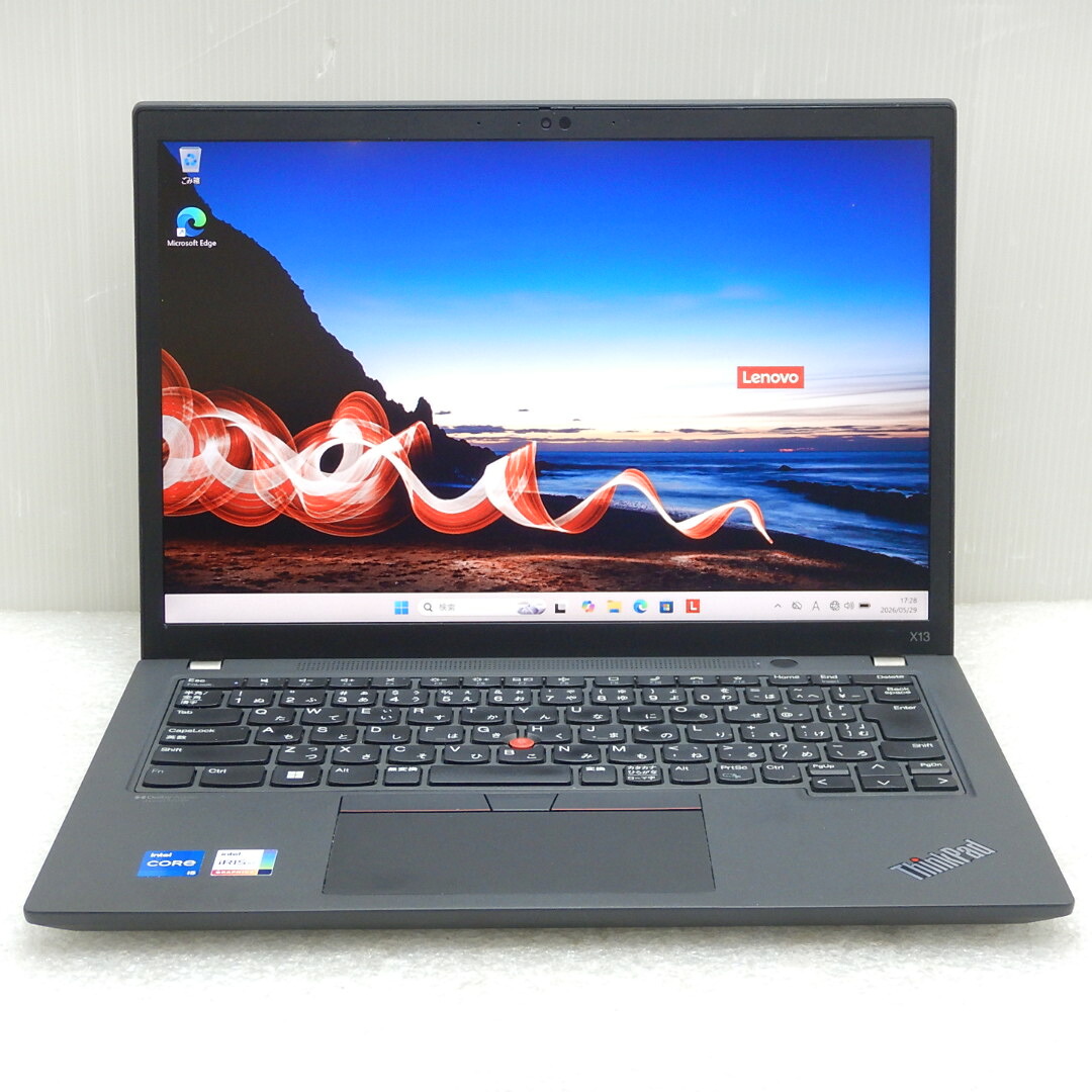 【中古 B序列付ける】Lenovo ThinkPad X13 Gen3 第12時人 Core i5 1235U 16GB SSD256GB 13.3in（1920×1200）Windows 11 Pro  21BQ-S1D800 モバイルノートパソコン レノボ 顔公証 指紋公証