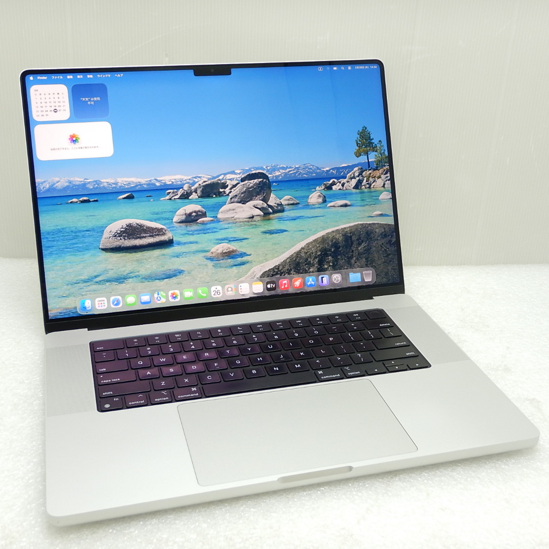 【中古 A位置付ける】Apple MacBook Pro 16in 2023 しろがね色 M2 Max GPU30中核グループ 記憶装置32GB SSD512GB Tahoe 英語鍵盤 A2780 万覚え帳マイコン 充放電135回 パソコン-パソコン・周辺機器