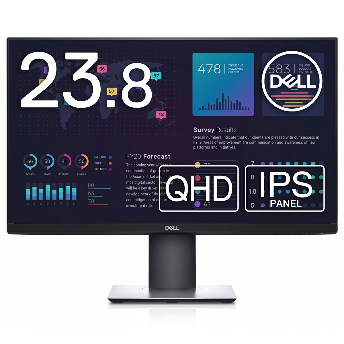 Dell 管する 23.8in P2421D IPSダイアログボックス 2560x1440 2K HDMI 画面回転させる 高さ合わせる 中古見せびらかす