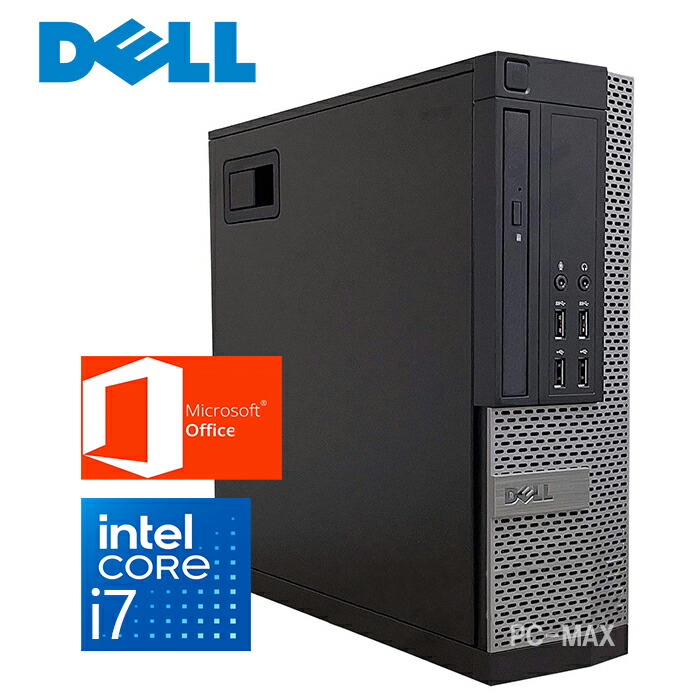 【楽天市場】クーポンで 3000円OFF Dell デスクトップPC 7020/9020 SFF Core i7 メモリ16GB 新品SSD  256GB Office付き USB3.0 DisplayPort Windows10 Win10 中古デスクトップパソコン 中古パソコン : BTO パソコン専門店のPC-MAX