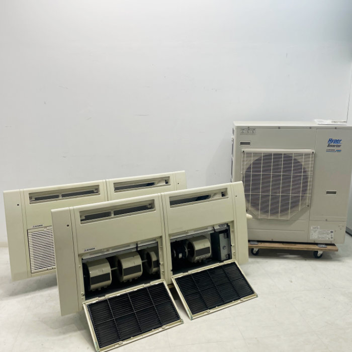 中古｜御勤め用冷房装置 内機FDTSZP805SA 外機FDCVP1605HA 三菱重工 上昇限度テープ 埋め込み 内機2台手合い｜動産王｜仙台｜貨物輸送無料