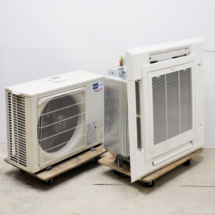 【送料無料】天井カセット形エアコン 1.5馬力 室内機PL-ERP40EA9 室外機PUZ-ERMP40SKA11 三菱 2021年 業務用 中古 【見学 大阪】【動産王】