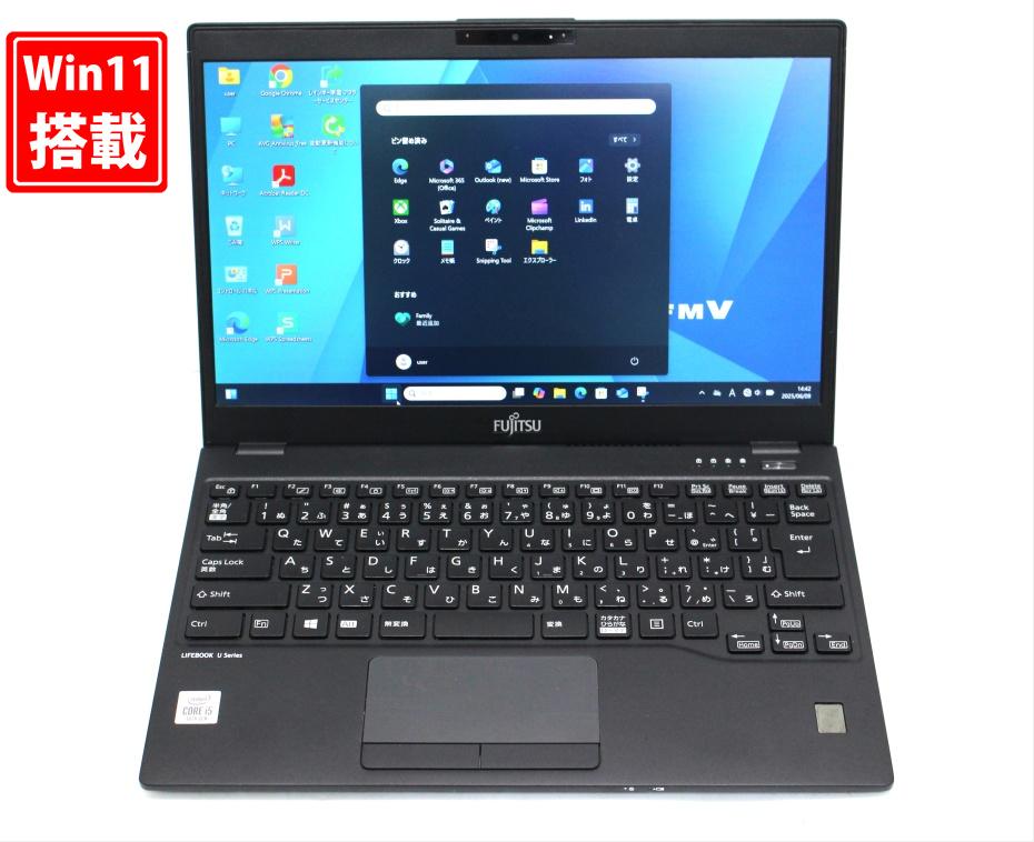 送料無料 対応 即日発送 中古美品 フルHD 13.3インチ Fujitsu LIFEBOOK U9310D Windows11 超高性能 第10世代Core i5-10310u 8GB 爆速NVMe式128GB-SSD カメラ 無線 Office付 Win11【ノートパソコン 中古パソコン 中古PC】（Windows10も対応可能 Win10）｜PCONE 21,860円