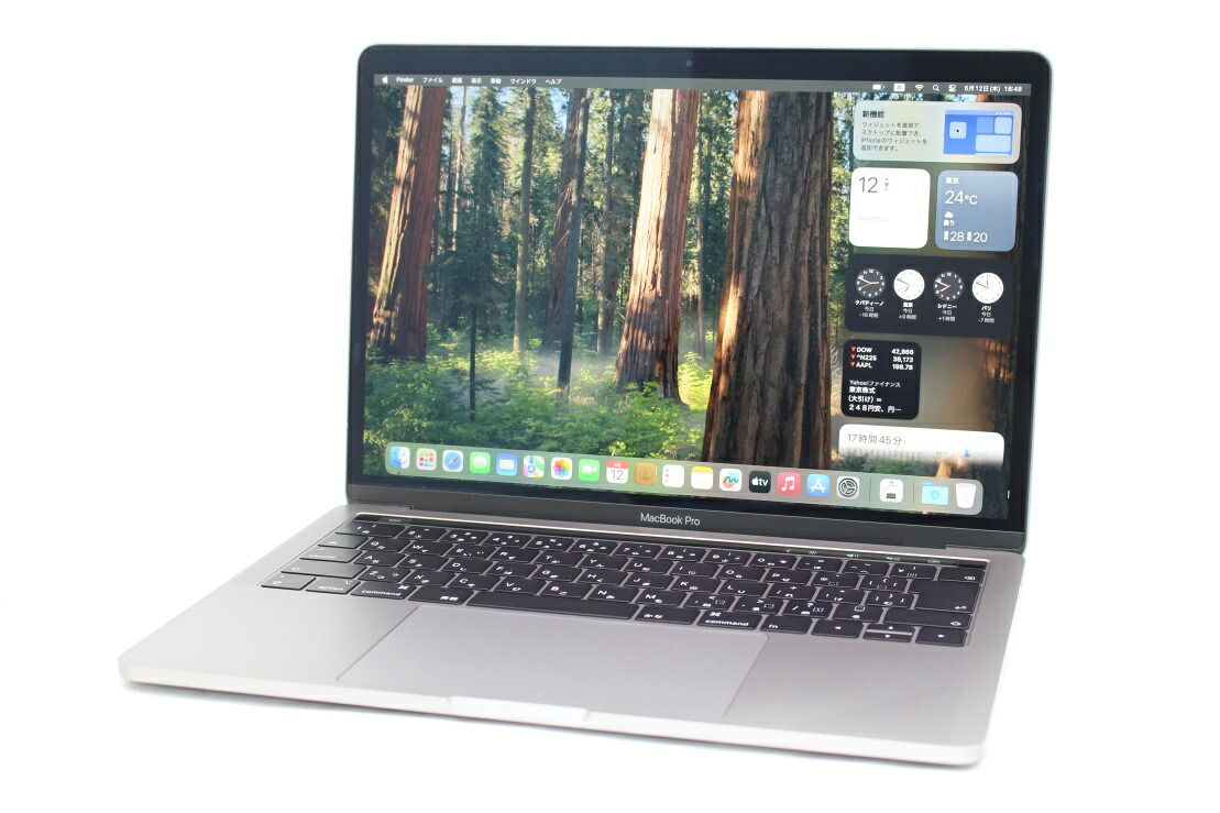 送料無料 対応 即日発送 良品 2K対応 13.3インチ Apple MacBook Pro A1989 Mid-2018 (Touch Bar) グレー macOS 15 Sequoia(正規版Windows11追加可能) 高性能 八世代Core i5-8259u 8GB 爆速NVMe式256GB-SSD カメラ 無線 リカバリ 【ノートパソコン　 中古PC】｜PCONE