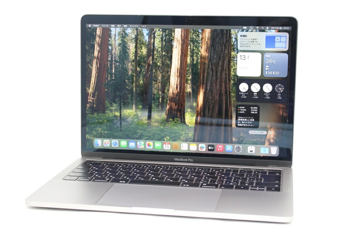 送料無料 対応 即日発送 訳有 2K対応 13.3インチ Apple MacBook Pro A1989 Mid-2018 (Touch Bar) グレー macOS 15 Sequoia(正規版Windows11追加可能) 高性能 八世代Core i5-8259u 16GB 爆速NVMe式256GB-SSD カメラ 無線 リカバリ 【ノートパソコン 中古PC】