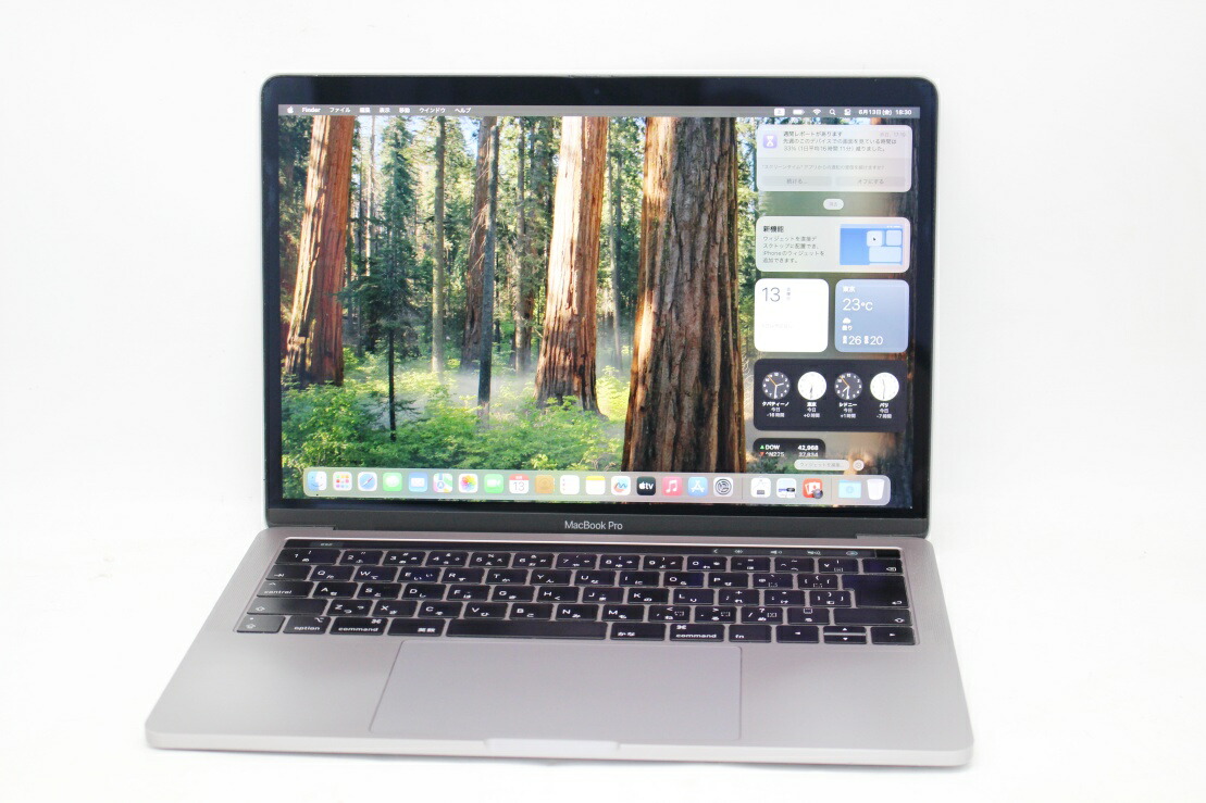 送料無料 対応 即日発送 訳有 2K対応 13.3インチ Apple MacBook Pro A1989 (Touch Bar 2018)グレー macOS 15 Sequoia(正規版Windows11追加可能) 高性能 八世代Core i5-8259u 8GB 爆速NVMe式256GB-SSD カメラ 無線 リカバリ 【ノートパソコン 中古パソコン 中古PC】