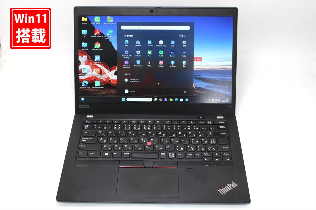 中古 フルHD 13.3インチ Lenovo ThinkPad X13 Gen1 Windows11 超高性能 第10世代Core i5-10210u 8GB 爆速NVMe式256GB-SSD カメラ 無線Wi-Fi6 Office付き Win11【中古ノートパソコン 中古パソコン 中古PC】送料無料 対応 即日発送（Windows10も対応可能 Win10） 18,472円