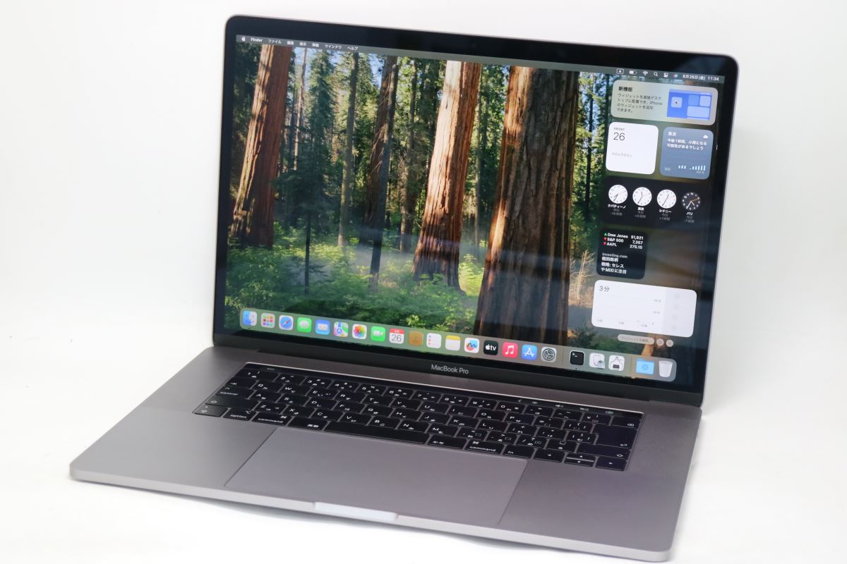 中古美品 2.8K液晶 15.4インチ Apple MacBook Pro A1990 Mid-2018 (Touch Bar) グレー macOS 15 Sequoia 高性能 第8世代Core i7-8750H /16GB /NVMe式256GB-SSD Radeon Pro 555x カメラ 無線 リカバリ 中古ノートパソコン 中古パソコン 中古PC 送料無料 対応 即日発送|PCONE