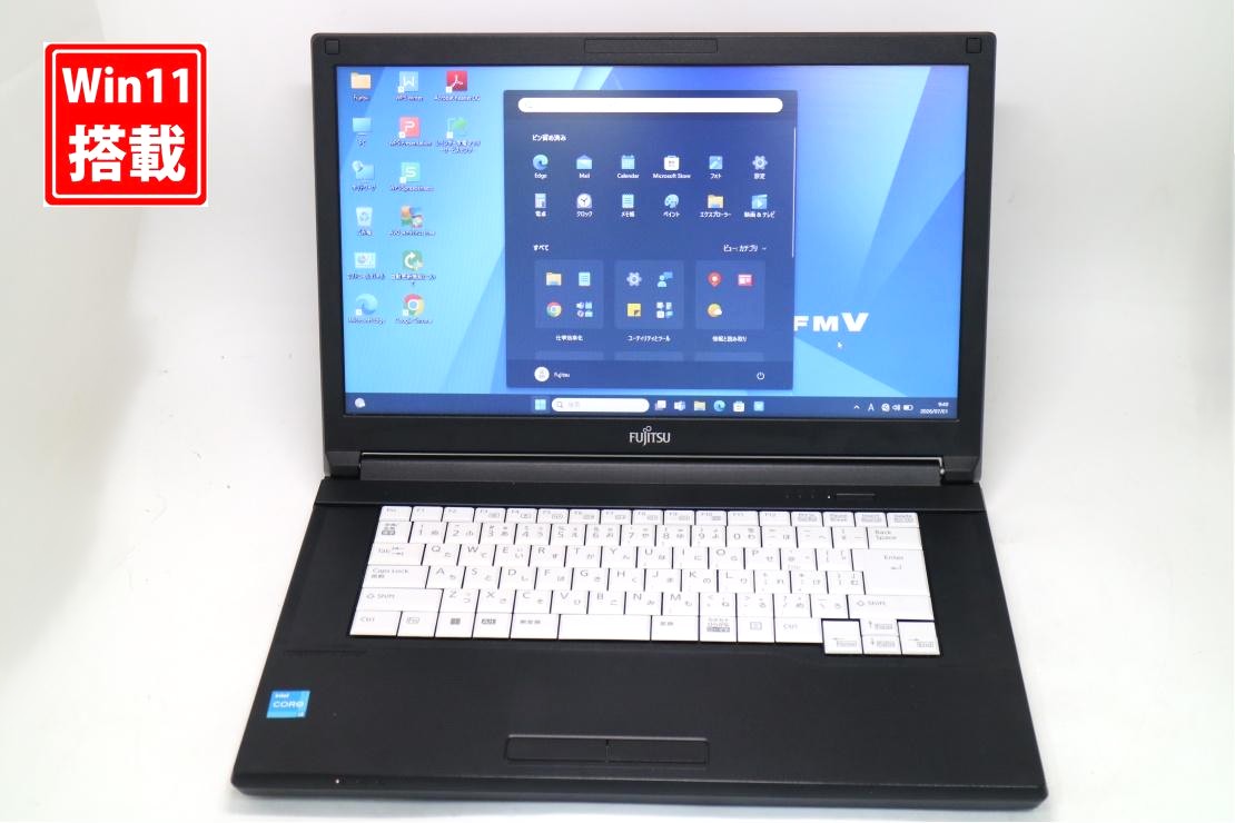 良品 15.6インチ Fujitsu LIFEBOOK A5512K Windows11 卓越性能 第12世代Core i3-1215u 8GB 爆速NVMe式256GB-SSD 無線 Office付き Win11【中古ノートパソコン 中古パソコン 中古PC】送料無料 対応 即日発送（Windows10も対応可能 Win10）｜PCONE