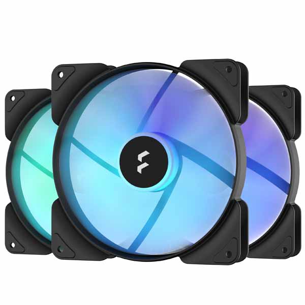 Fractal Design Aspect 14 RGB PWM Black Frame 3-Pack デイジーチェーン繋ぎ合わせる相応う ARGB 140mmｘ3 PWM入れもの気違い 黒いこと｜FD-F-AS1-1407