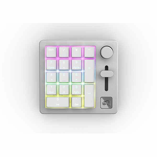 Glorious GMMK Numpad Prebuilt - White Ice 各キーカスタマイズ、ワイヤレス・有線両対応のテンキー ホワイト｜GLO-GMMK-NP-FOX-W