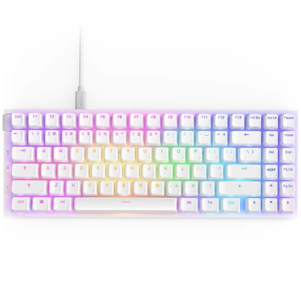 NZXT Function 2 MiniTKL White テンキーレスゲーミングキーボード ホワイト｜KB-002NW-US