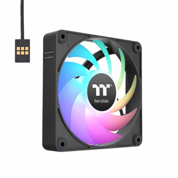 Thermaltake CT120 EX ARGB Sync パソコン Cooling Fan 3 Fan Pack -Black- 磁気デイジーチェーン繋ぎ合わせる相応う 120粍気違いx3 黒いこと｜CL-F181-PL12SW-A