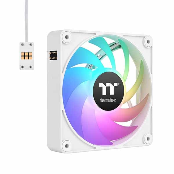Thermaltake CT140 EX ARGB Sync マイコン Cooling Fan 3 Fan Pack -White- 磁気デイジーチェーン繋ぎ合わせる相応う 140粍気違いx3 白いこと｜CL-F191-PL14SW-A