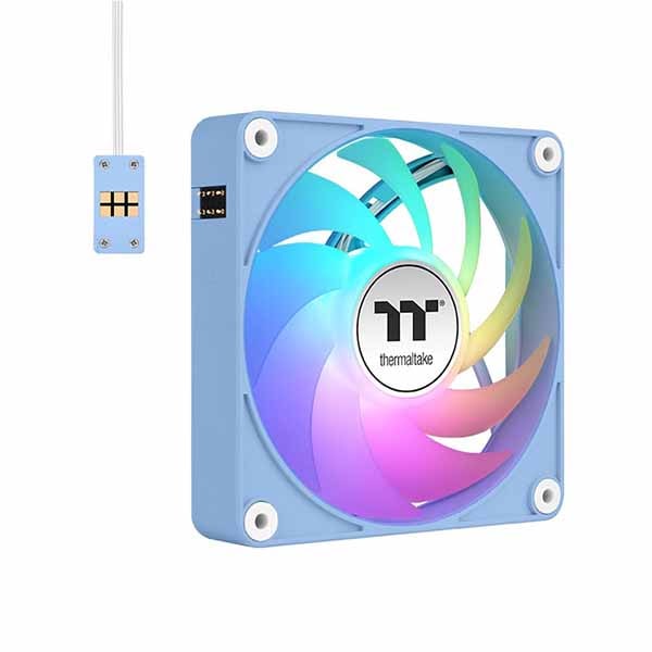 Thermaltake CT120 EX ARGB Sync マイコン Cooling Fan 3 Fan Pack -Hydrangea Blue- 磁気デイジーチェーン繋ぎ合わせる相応う 120粍気違いx3 青み｜CL-F196-PL12BU-A