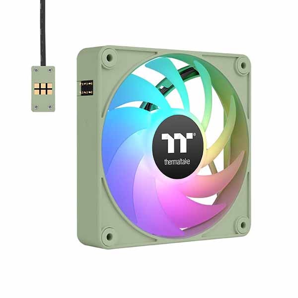 Thermaltake CT120 EX ARGB Sync マイコン Cooling Fan 3 Fan Pack -Matcha Green- 磁気デイジーチェーン繋ぎ合わせる相応う 120粍気違いx3 緑であること｜CL-F196-PL12MG-A