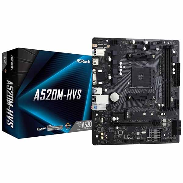 ASRock A520M-HVS 高性質部分品を召しかかえるするコストパフォーマンスに優れた microATX母ちゃんゲーム盤｜A520M-HVS