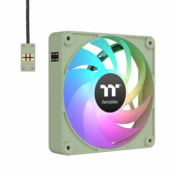 Thermaltake CT140 EX ARGB Sync マイコン Cooling Fan 3 Fan Pack -Matcha Green- 磁気デイジーチェーン繋ぎ合わせる相応う 140粍気違いx3 緑であること｜CL-F197-PL14MG-A
