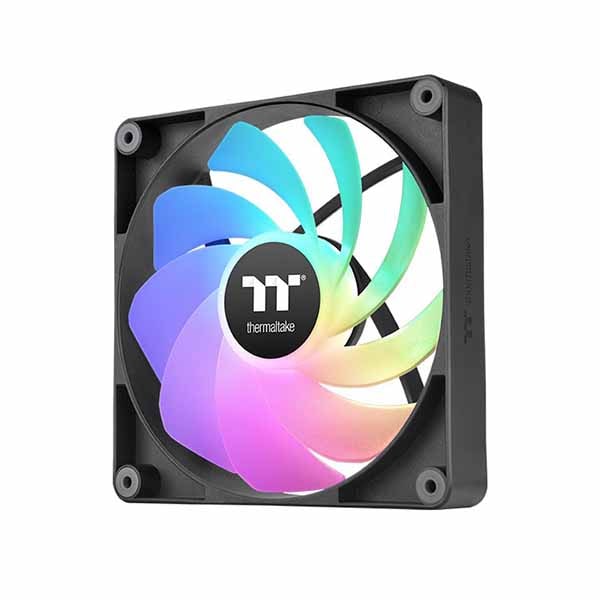 Thermaltake CT140 Reverse ARGB Sync PC Cooling Fan 2 Pack リバースファンブレードとARGB LED装備 140mmファンx2 ブラック｜CL-F174-PL14SW-A