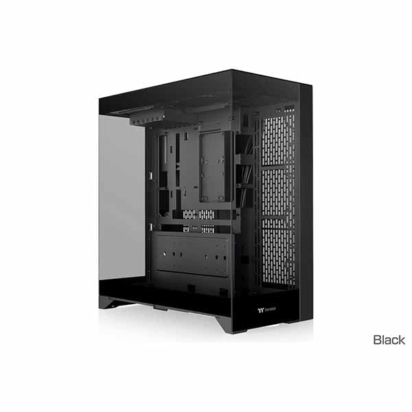 Thermaltake CTE E550 TG Black 3面強化ガラスパネルのピラーレスデザイン ミドルタワー型PCケース ブラック｜CA-1Z8-00M1WN-00