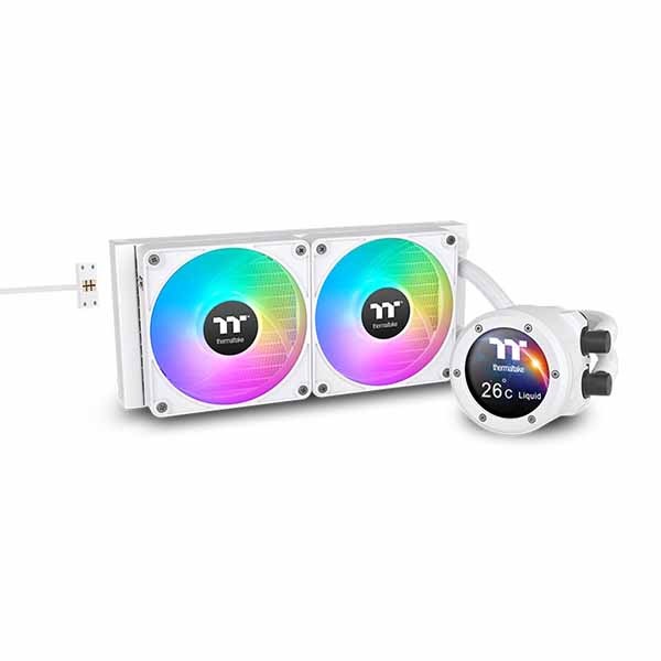 Thermaltake TH240 V2 Ultra EX ARGB Sync Snow Edition 水冷一体型中央処理装置空調設備 120粍気違いx2 白いこと｜CL-W425-PL12SW-A