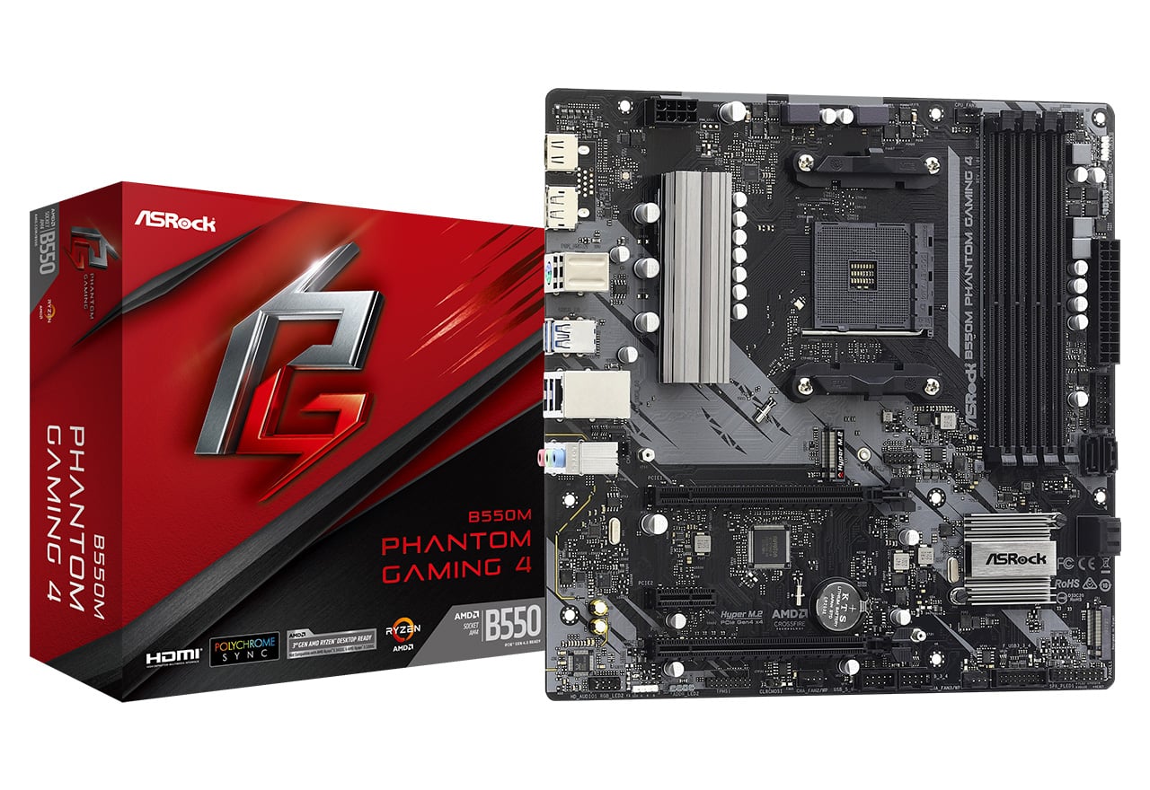 ASRock B550M Phantom Gaming 4 microATXマザーボード