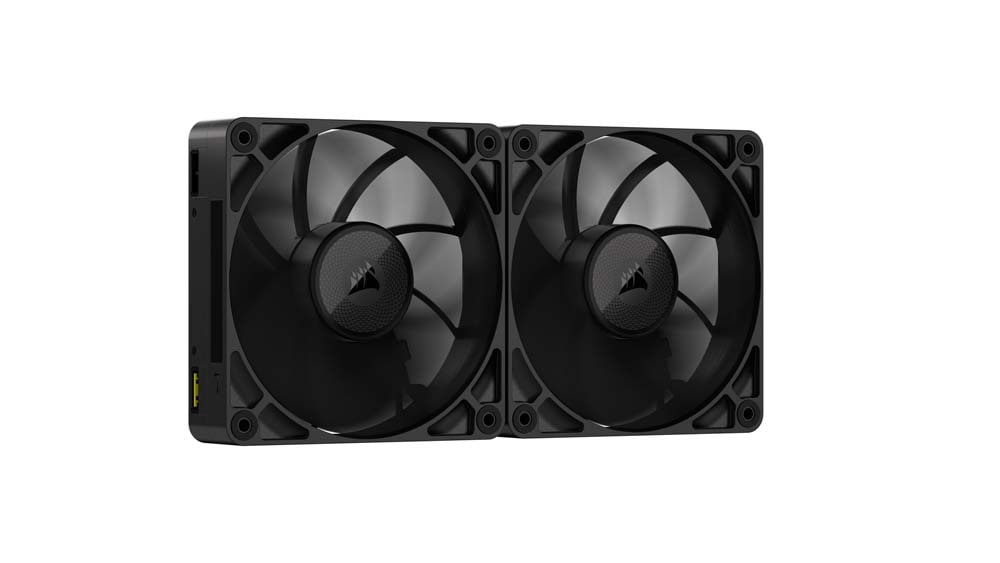 Corsair iCUE LINK RX140 MAX Dual Fans Starter Kit iCUE LINK相応うのPWM気違い クランク一揃いの道具 140mmx2｜CO-9051044-WW