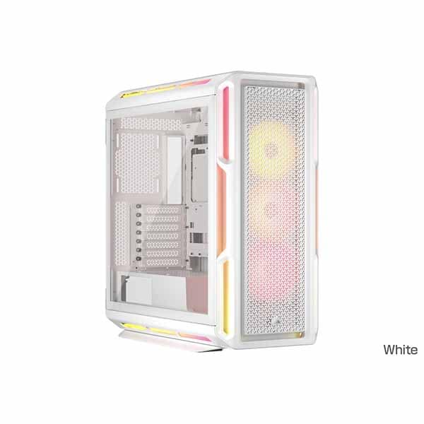 CORSAIR iCUE LINK 5000T LX RGB Mid-Tower White ミドルタワー型PCケース ホワイト｜CC-9011299-WW