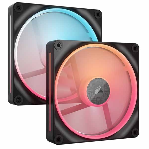 CORSAIR iCUE LINK LX140-R RGB Dual Fans Reverse Starter Kit 140粍気違いx2 黒いこと｜CO-9051052-WW