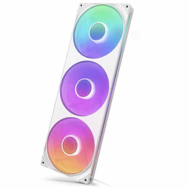 NZXT F420RGB Core Fan (Single Frame) - White シングル一こまRGB気違い単一のもの 白いこと｜RF-U42HF-W1