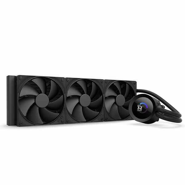 NZXT Kraken Plus 360 v2(Black) 360粍 AIO流動物冷房装置 1.54inLCD付き添い人 黒いこと｜RL-KN360-B2
