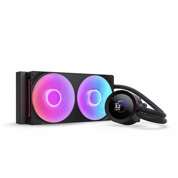 NZXT Kraken Plus 240 RGB v2(Black) 240粍 RGB AIO流動物冷房装置 1.54inLCD付き添い人 黒いこと｜RL-KR240-B2