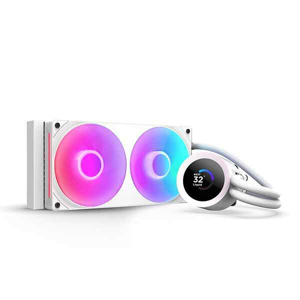 NZXT Kraken Plus 240 RGB v2(White) 240粍 RGB AIO流動物冷房装置 1.54inLCD付き添い人 白いこと｜RL-KR240-W2