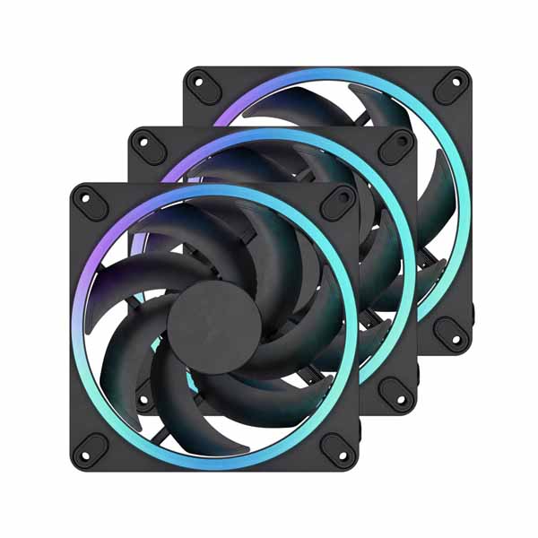 Fractal Design Momentum 14 RGB 3-pack Black 140mm PCケースファン3個パック ブラック|FD-F-MR1-1403|PC4U 店