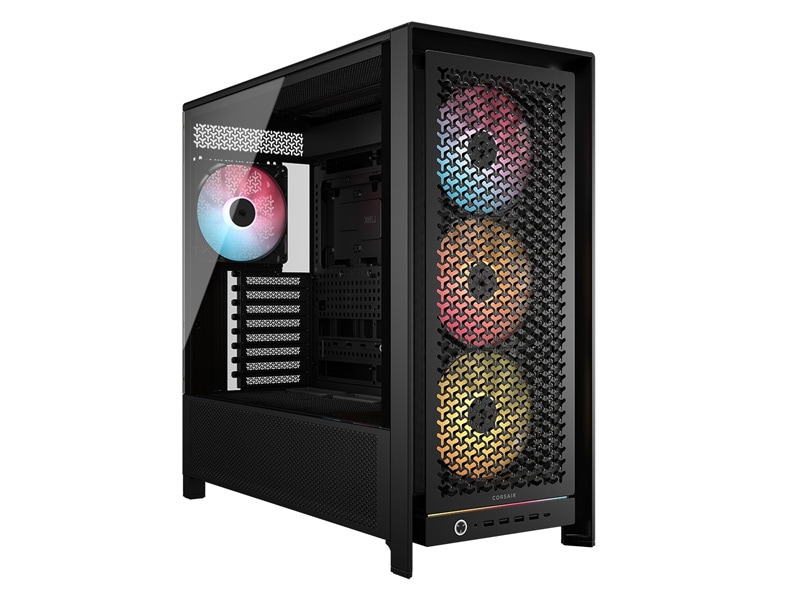 Corsair FRAME 5000D RS ARGB モジュール式 ハイエアフロー ミドルタワー型PCケース ブラック｜CC-9011309-WW