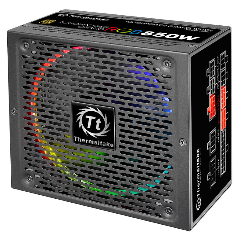 ThermaltakeTOUGHPOWERGRANDRGB850W256色発光ファン80PLUSGOLD認定取得電源ユニット|PS-TPG-0850FPCGJP-R