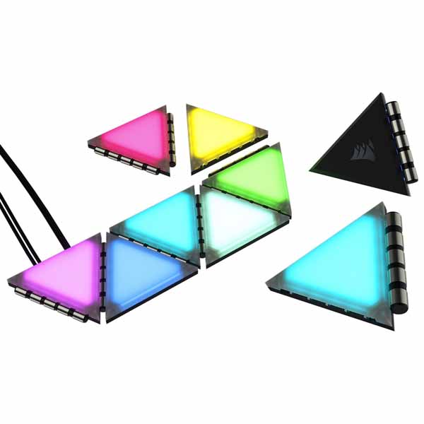Corsair iCUE LC100 Smart Case Lighting Starter Kit 磁石式LEDダイアログボックス｜CL-9011114-WW