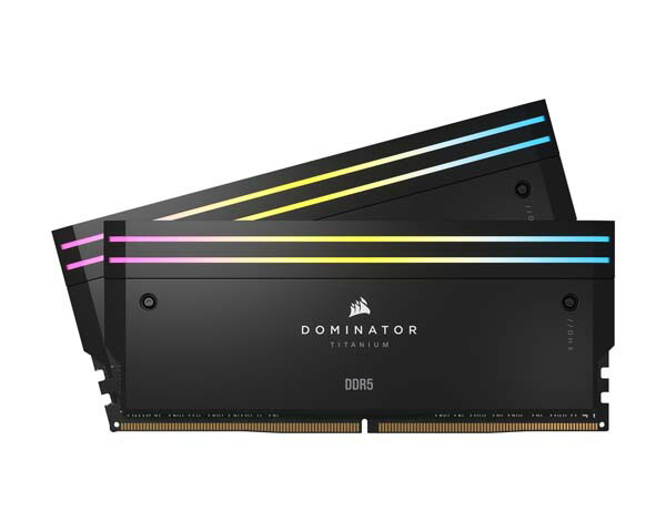 Corsair DOMINATOR TITANIUM 96GB(48GBx2) DDR5 6600MHz(パソコン5-52800) UDIMM 32-39-39-76 1.4V 黒いこと｜CMP96GX5M2B6600C32