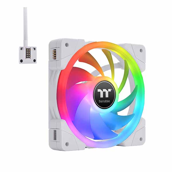 Thermaltake SWAFAN EX12 RGB White (3-Fan Pack) 磁石で繋ぎ合わせる 120粍気違いx3 白いこと｜CL-F161-PL12SW-A