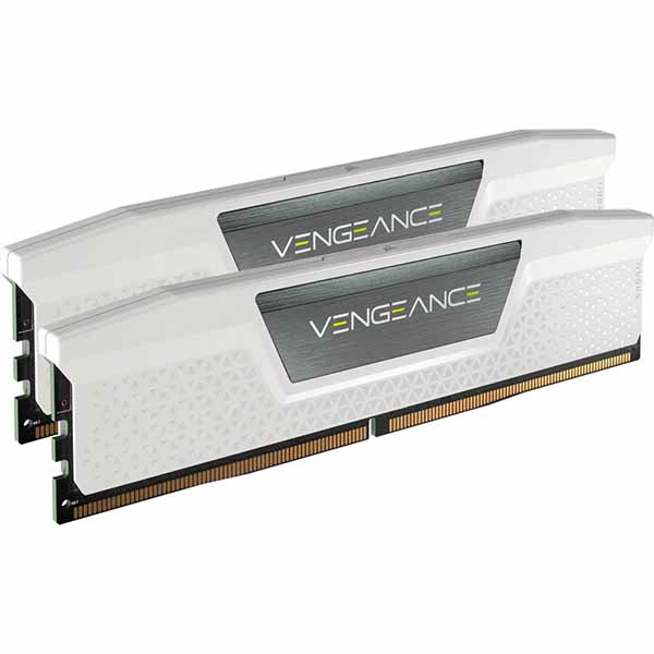 Corsair 64GB(32GBx2) DDR5 5600MT/s (PC5-44800) 40-40-40-77 UDIMM XMP 3.0 VENGEANCE ホワイト PCB 1.25V｜CMK64GX5M2B5600C40W