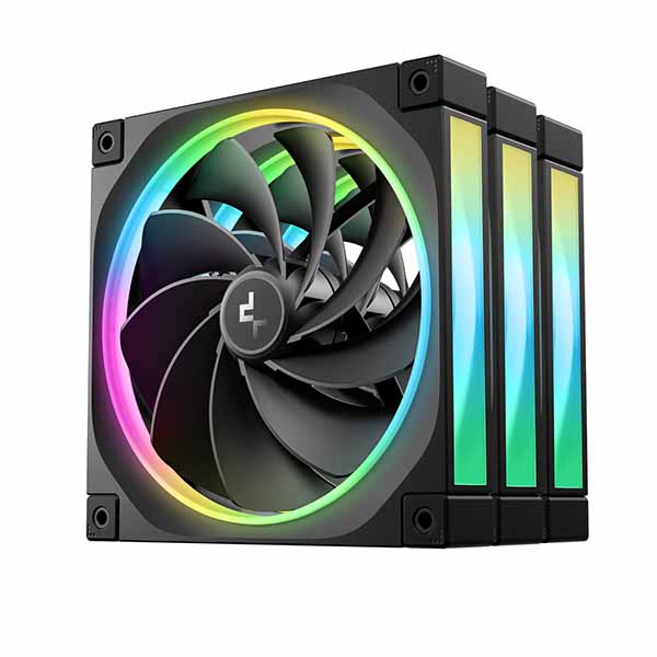 Deepcool FL14R 3IN1 高性能140粍 ARGB気違い3個容器に並べる 黒いこと リバースブレードモデル｜R-FL14R-BKAPN3-G