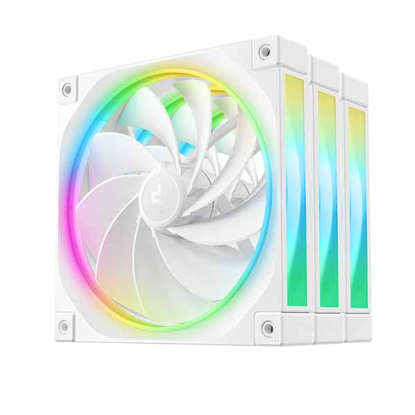 Deepcool FL14R WH 3IN1 高性能140粍 ARGB気違い3個容器に並べる 白いこと リバースブレードモデル｜R-FL14R-WHAPN3-G
