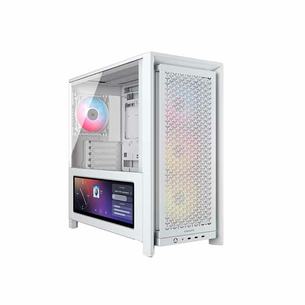Corsair FRAME 4000D LCD RS ARGB Premium 14inLCD積み上げる 真っただ中高閣型パソコン容れもの 白いこと｜CC-9011327-WW