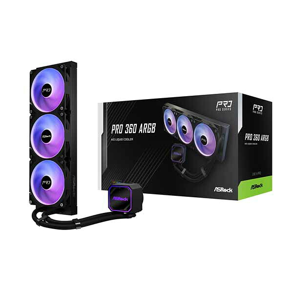 ASRock Pro 360 ARGB ARGB搭載のベーシック水冷CPUクーラー ブラック｜Pro 360 ARGB｜PC4U 店