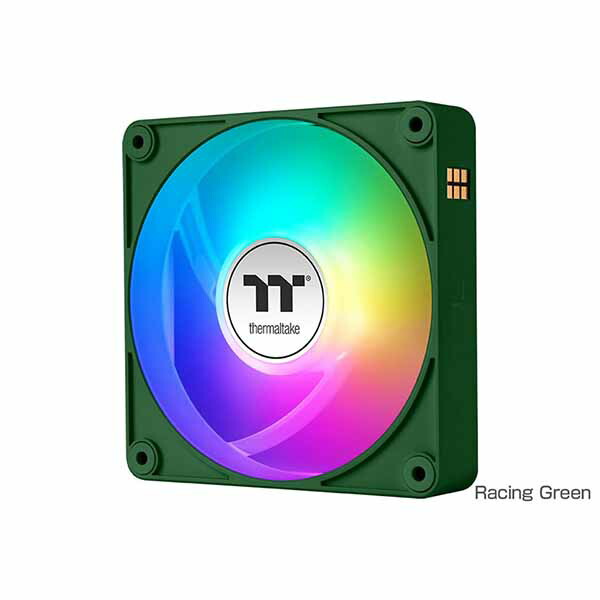 Thermaltake CT120 Reverse EX ARGB Sync マイコン Cooling Fan 3 Pack Fan -Racing Green- 120粍気違いｘ3 レーシンググリーン｜CL-F226-PL12RG-A