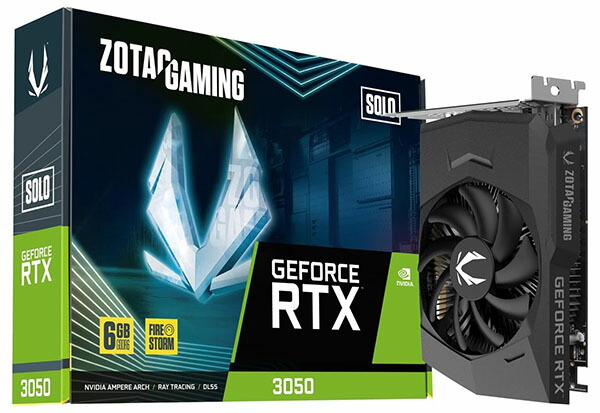 ZOTAC GAMING GEFORCE RTX 3050 6GB SOLO GDDR6 グラフィックゲーム盤｜ZTRTX30506GS/ZT-A30510G-10L