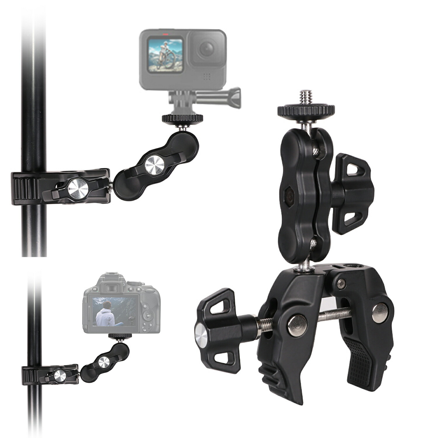 楽天市場】スーパークランプ ボールヘッドアーム 360度回転 1/4