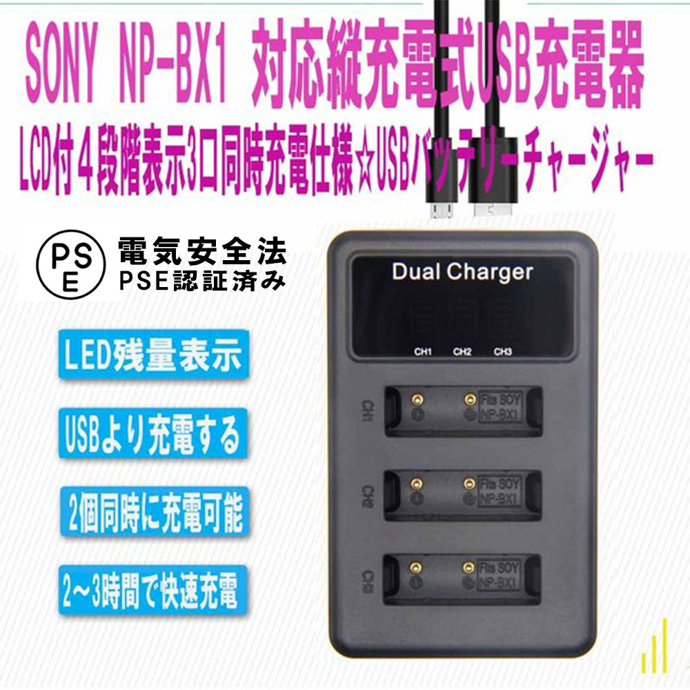 楽天市場】【送料無料】SONY NP-BX1対応☆PCATEC USB充電器 LCD付４段階表示仕様 USBバッテリーチャージャーFor NP-BX1  Cyber-shot  DSC-HX50V,DSC-HX95,DSC-HX99,DSC-HX300,DSC-HX400,DSC-RX1,DSC-RX1R,DSC-RX100,DSC-RX100  II, DSC-RX100M II,DSC-RX100M6,RX100 VIなど ...