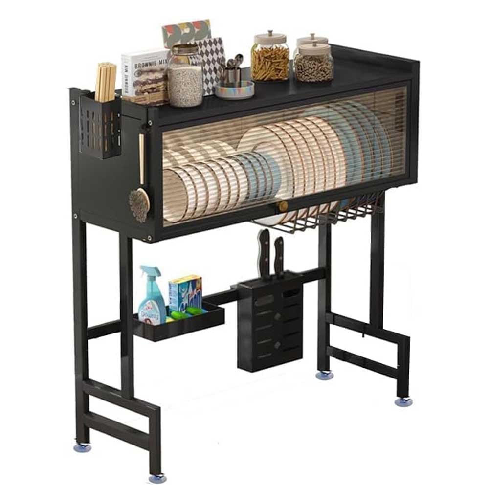 楽天市場】BOOSINY シンク上 水切りラック 収納棚 大容量 蓋付き