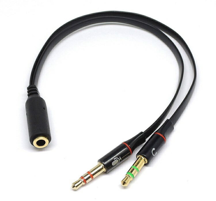 楽天市場】3.5mmステレオプラグ4極→音声・マイク分岐ケーブルステレオ